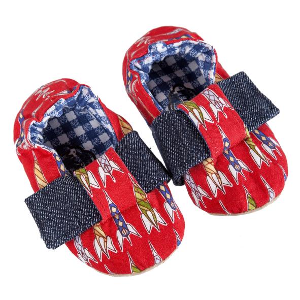 Handmade Boys T-Bar Baby Shoes - Rockets (South Africa)