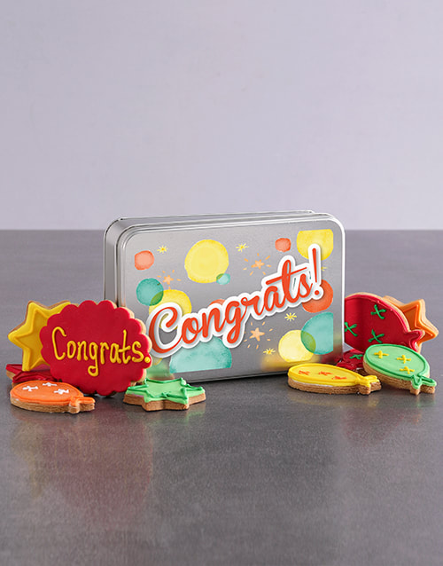 Colourful Congrats Cookie Tin (South Africa)